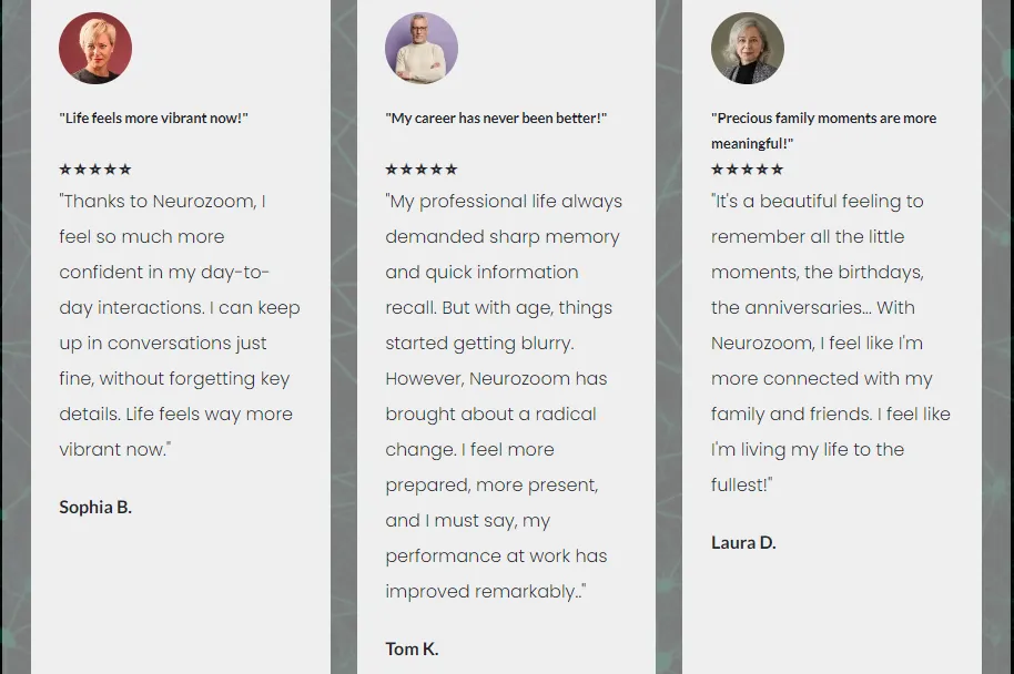 neurozoom customer reviews